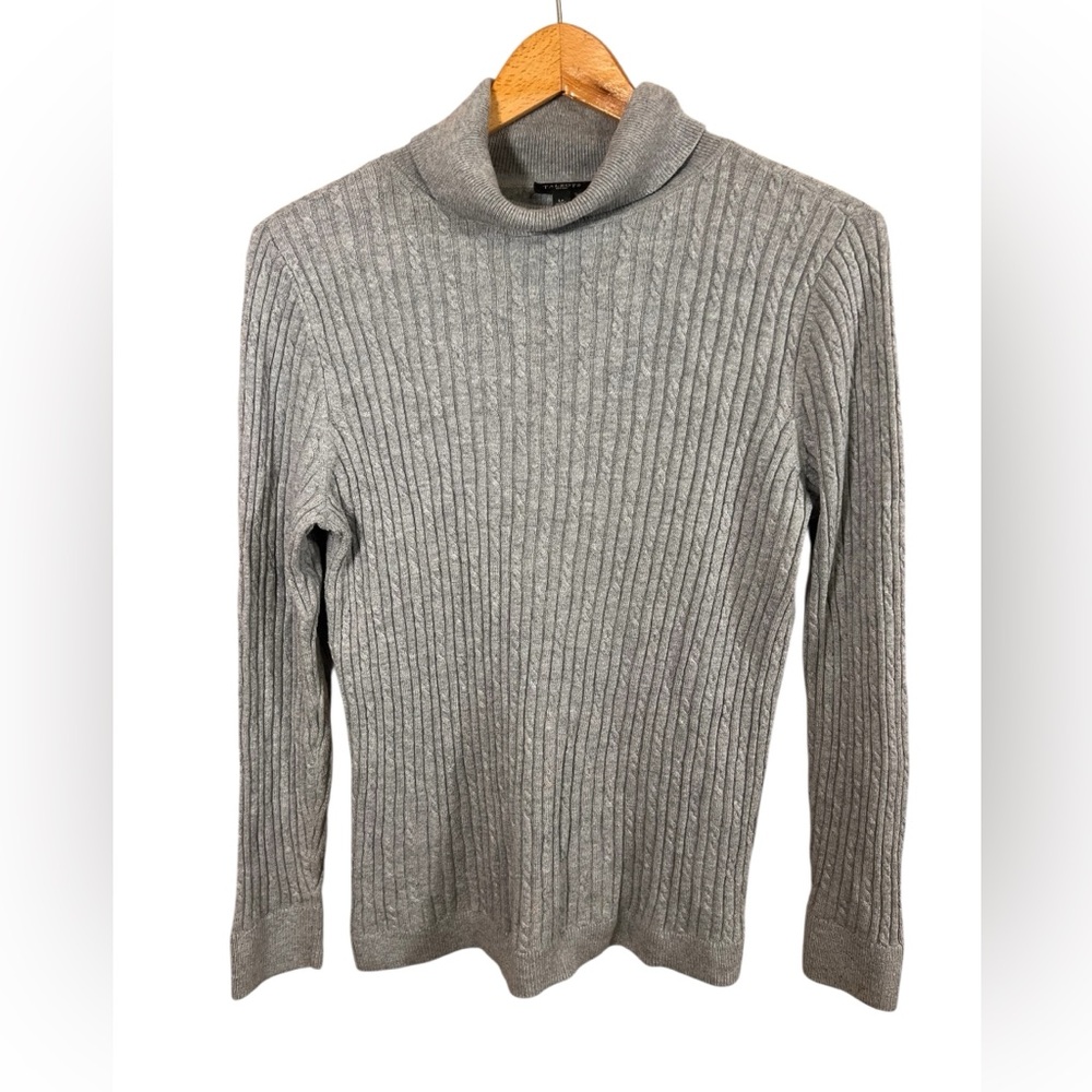 Talbots Heather Gray Classic Turtleneck | Size Lp
